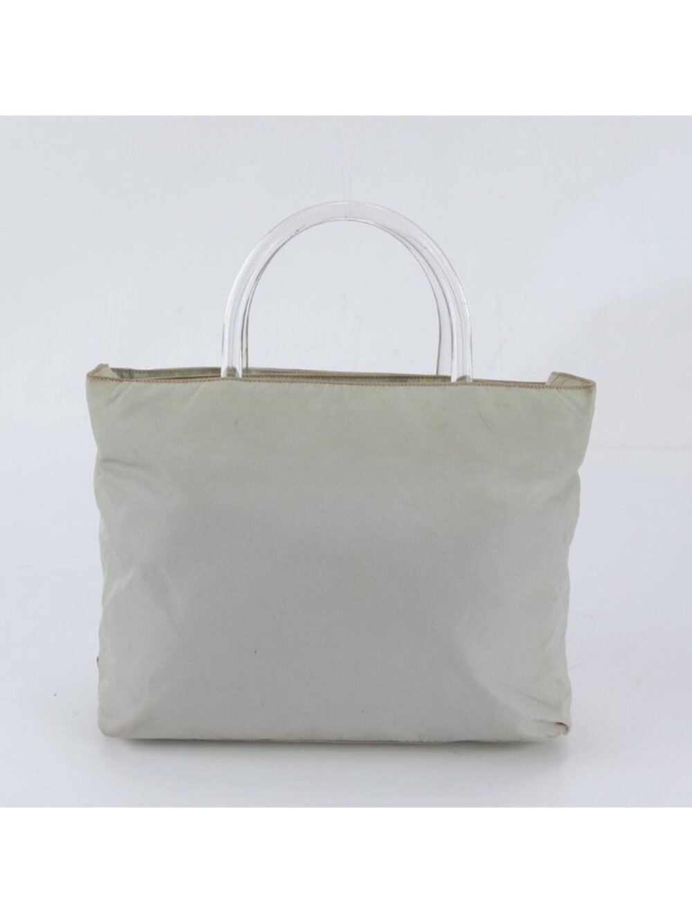 Prada Tessuto Nylon Triangle Logo Handle Handbag Tote